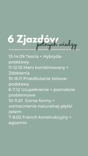 półroczna stylizacja paznoksci